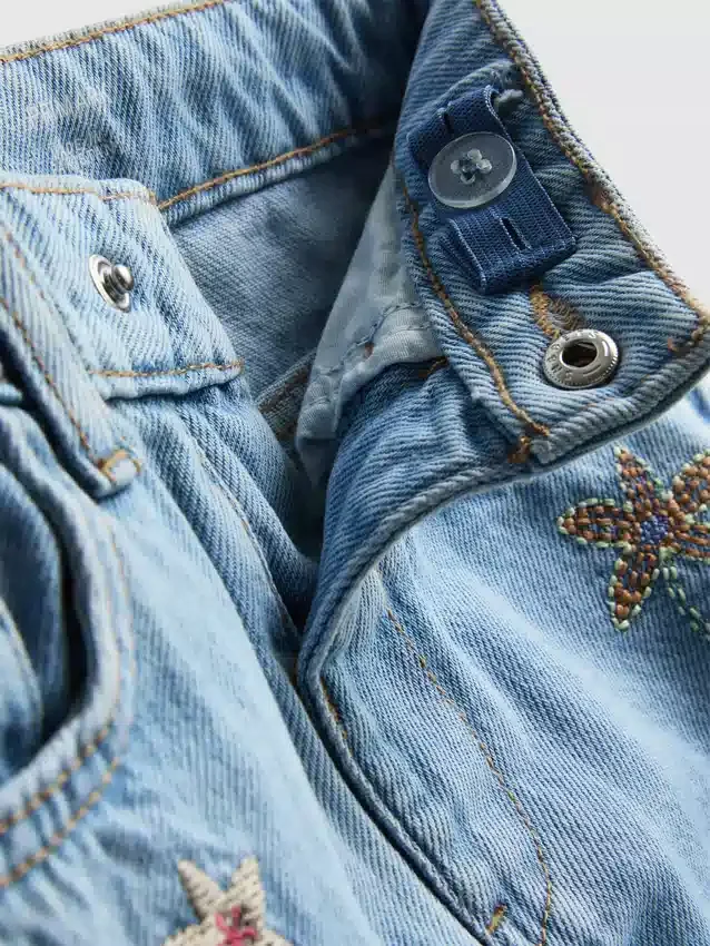 1,5-8 ani | blugi cu broderie cu fructe 1,5-8 ani | blugi cu broderie cu fructe