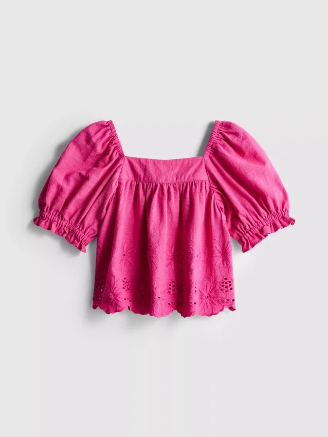 1,5-8 ani | bluză cu broderie florală 1,5-8 ani | bluză cu broderie florală