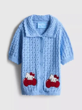 1,5–8 ani | Cardigan cu mâneci scurte și guler Hello Kitty