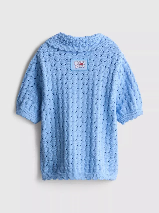 1,5–8 ani | Cardigan cu mâneci scurte și guler Hello Kitty 1,5–8 ani | Cardigan cu mâneci scurte și guler Hello Kitty