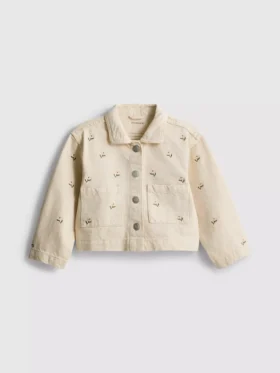 1,5-8 ani | jachetă din denim cu broderie florală
