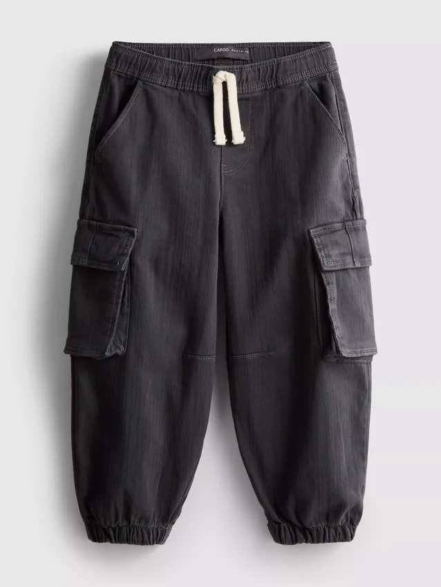 1,5-8 ani | pantaloni cargo din sargă 1,5-8 ani | pantaloni cargo din sargă