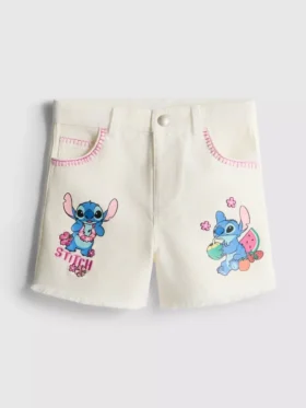 1,5-8 ani | Pantaloni Scurți din denim cu imprimeu Stitch de la Disney