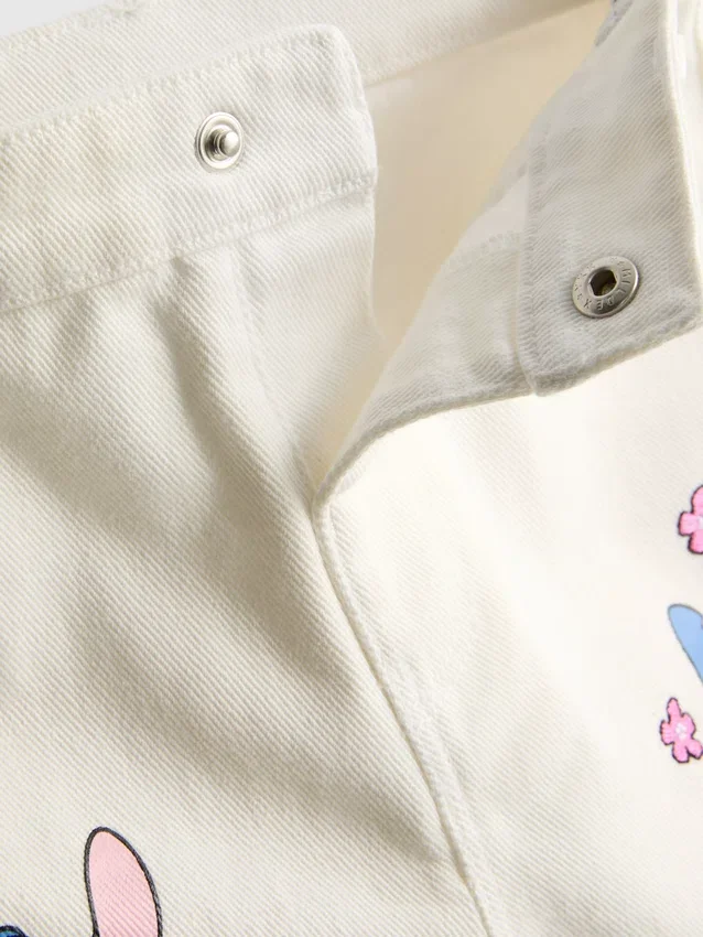 1,5-8 ani | Pantaloni Scurți din denim cu imprimeu Stitch de la Disney 1,5-8 ani | Pantaloni Scurți din denim cu imprimeu Stitch de la Disney