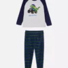 1,5-8 ani | pijamale din fleece cu imprimeu de dinozauri 1,5-8 ani | pijamale din fleece cu imprimeu de dinozauri