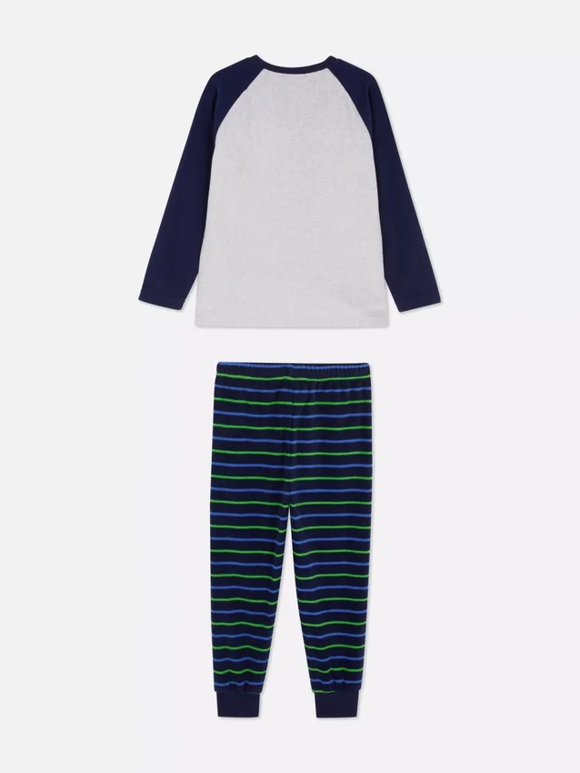 1,5-8 ani | pijamale din fleece cu imprimeu de dinozauri 1,5-8 ani | pijamale din fleece cu imprimeu de dinozauri