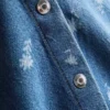 1,5–8 ani | rochie din denim fără mâneci, cu guler și imprimeu floral 1,5–8 ani | rochie din denim fără mâneci, cu guler și imprimeu floral