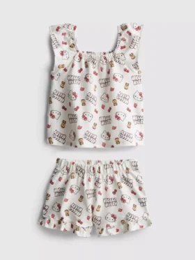 1,5–8 ani | Set compus din bluză și Pantaloni Scurți Hello Kitty 1,5–8 ani | Set compus din bluză și Pantaloni Scurți Hello Kitty