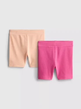 1,5–8 ani | Set de 2 perechi de pantaloni scurți de ciclism cu talie cu nervuri