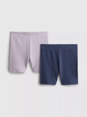 1,5–8 ani | Set de 2 perechi de pantaloni scurți de ciclism cu talie cu nervuri