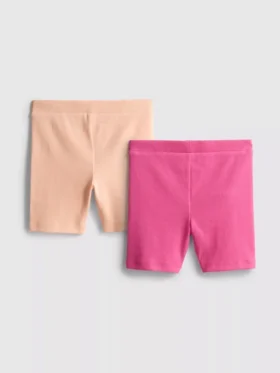 1,5–8 ani | Set de 2 perechi de pantaloni scurți de ciclism cu talie cu nervuri