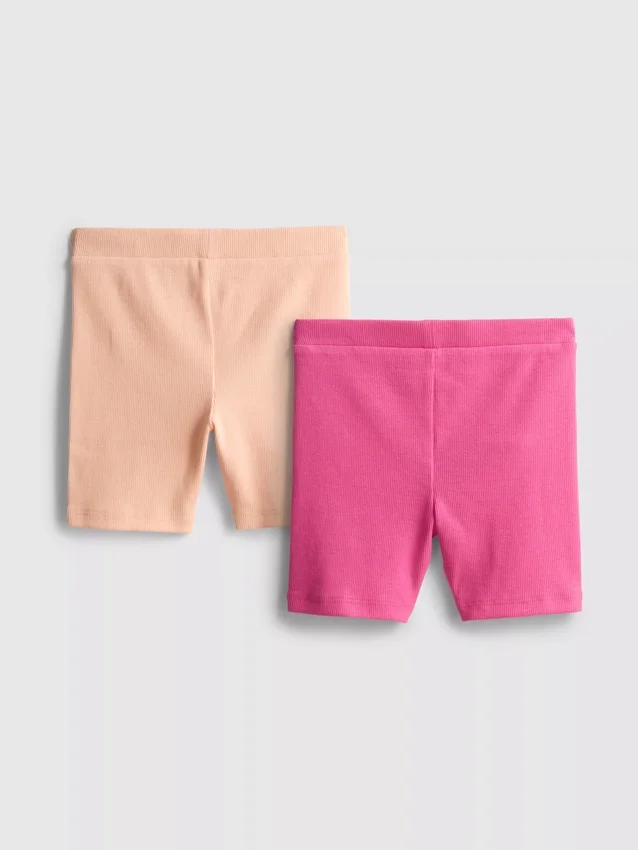 1,5–8 ani | Set de 2 perechi de pantaloni scurți de ciclism cu talie cu nervuri 1,5–8 ani | Set de 2 perechi de pantaloni scurți de ciclism cu talie cu nervuri