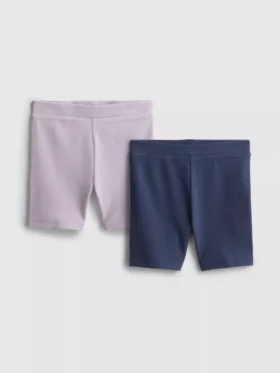 1,5–8 ani | Set de 2 perechi de pantaloni scurți de ciclism cu talie cu nervuri