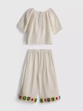 1,5-8 ani | set de bluză și pantaloni croșetați 1,5-8 ani | set de bluză și pantaloni croșetați