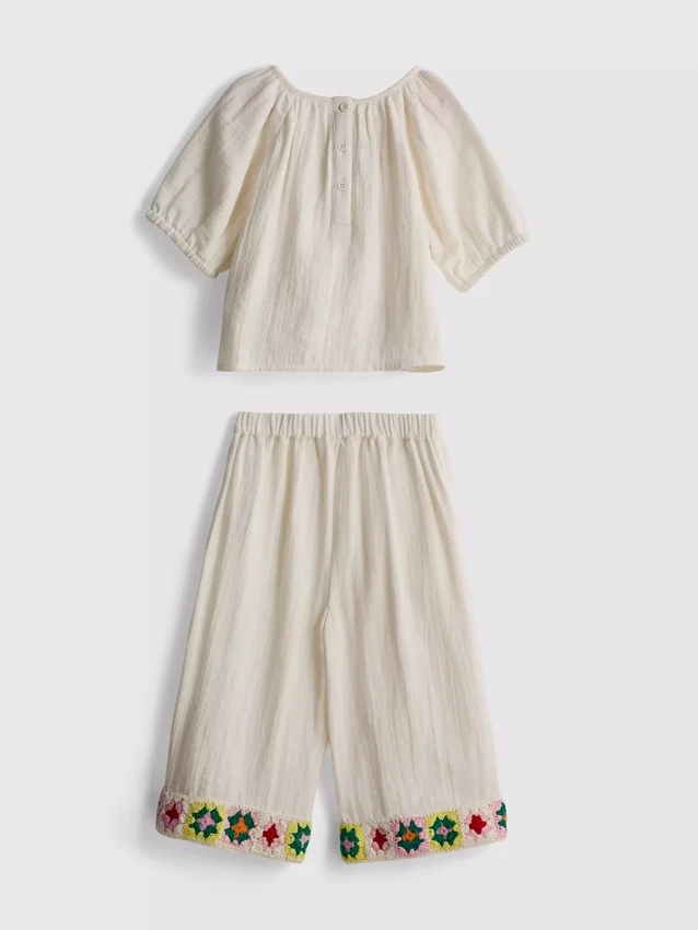 1,5-8 ani | set de bluză și pantaloni croșetați 1,5-8 ani | set de bluză și pantaloni croșetați