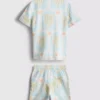 1,5–8 ani | Set de cămășă și pantaloni scurți cu imprimeu texturat