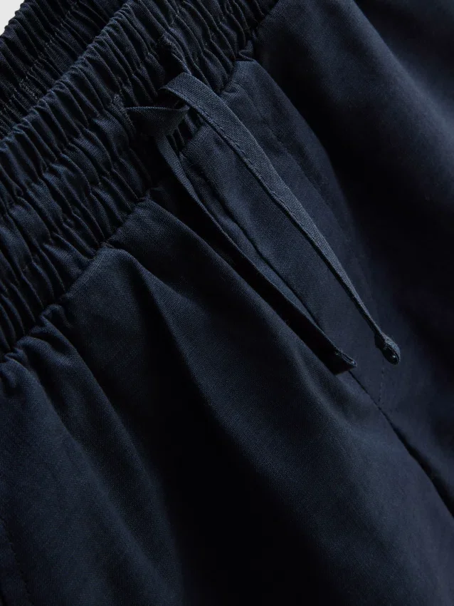 1,5-8 ani | Set de cămașă și pantaloni scurți din bumbac slub 1,5-8 ani | Set de cămașă și pantaloni scurți din bumbac slub