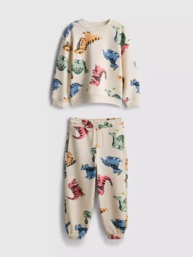 1,5-8 ani | Set de hanorac și pantaloni de trening cu imprimeu cu dinozauri 1,5-8 ani | Set de hanorac și pantaloni de trening cu imprimeu cu dinozauri