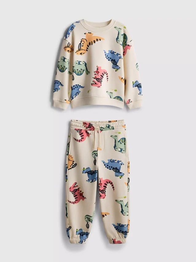 1,5-8 ani | Set de hanorac și pantaloni de trening cu imprimeu cu dinozauri 1,5-8 ani | Set de hanorac și pantaloni de trening cu imprimeu cu dinozauri