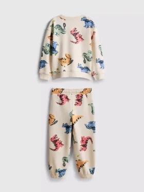 1,5-8 ani | Set de hanorac și pantaloni de trening cu imprimeu cu dinozauri 1,5-8 ani | Set de hanorac și pantaloni de trening cu imprimeu cu dinozauri