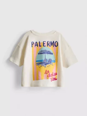 1,5–9 ani | Cămășa grafică Palermo cu croială dreptă