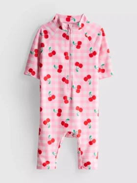 1,5-9 ani | Costum de baie cu imprimeu cireșe