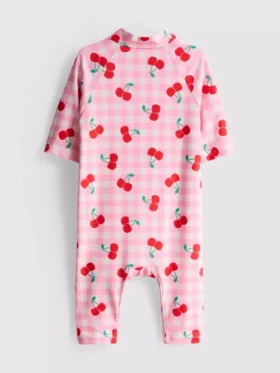 1,5-9 ani | Costum de baie cu imprimeu cireșe