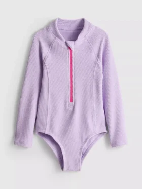 1,5–9 ani | costum de baie cu mâneci lungi texturate