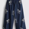1,5–9 ani | pantaloni cu broderie florală 1,5–9 ani | pantaloni cu broderie florală