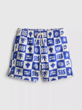 1,5-9 ani | Pantaloni Scurți de baie cu imprimeu de gresie