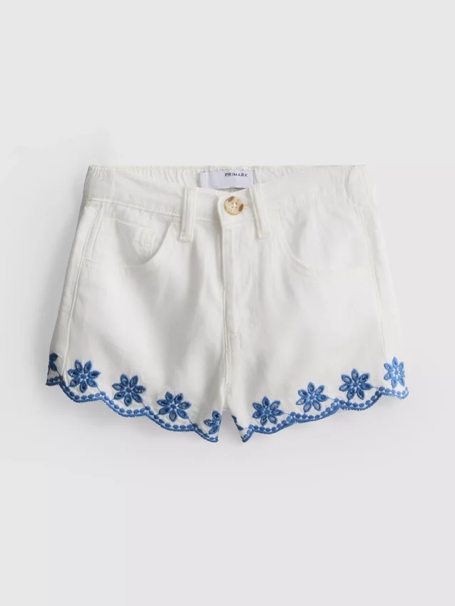 1,5–9 ani | Pantaloni Scurți din denim brodați 1,5–9 ani | Pantaloni Scurți din denim brodați