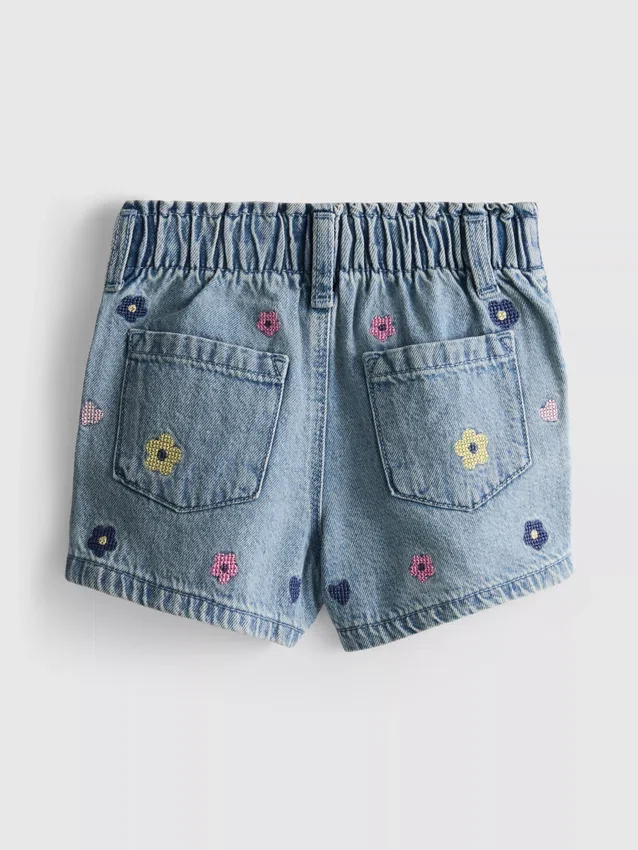 1,5-9 ani | Pantaloni Scurți din denim cu talie înaltă 1,5-9 ani | Pantaloni Scurți din denim cu talie înaltă