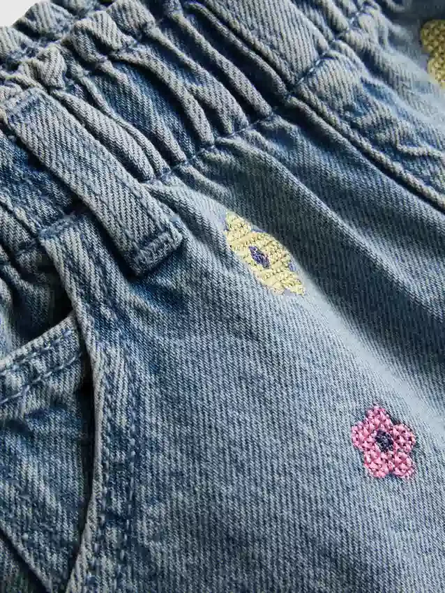 1,5-9 ani | Pantaloni Scurți din denim cu talie înaltă 1,5-9 ani | Pantaloni Scurți din denim cu talie înaltă