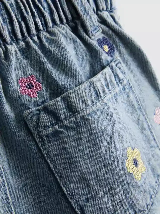 1,5-9 ani | Pantaloni Scurți din denim cu talie înaltă 1,5-9 ani | Pantaloni Scurți din denim cu talie înaltă