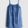 1,5–9 ani | rochie cu bretele din chambray brodată 1,5–9 ani | rochie cu bretele din chambray brodată
