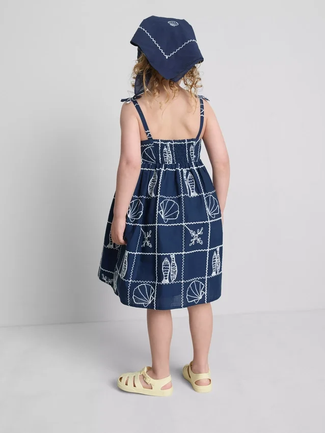 1,5–9 ani | Rochie cu bretele subțiri și broderie 1,5–9 ani | Rochie cu bretele subțiri și broderie