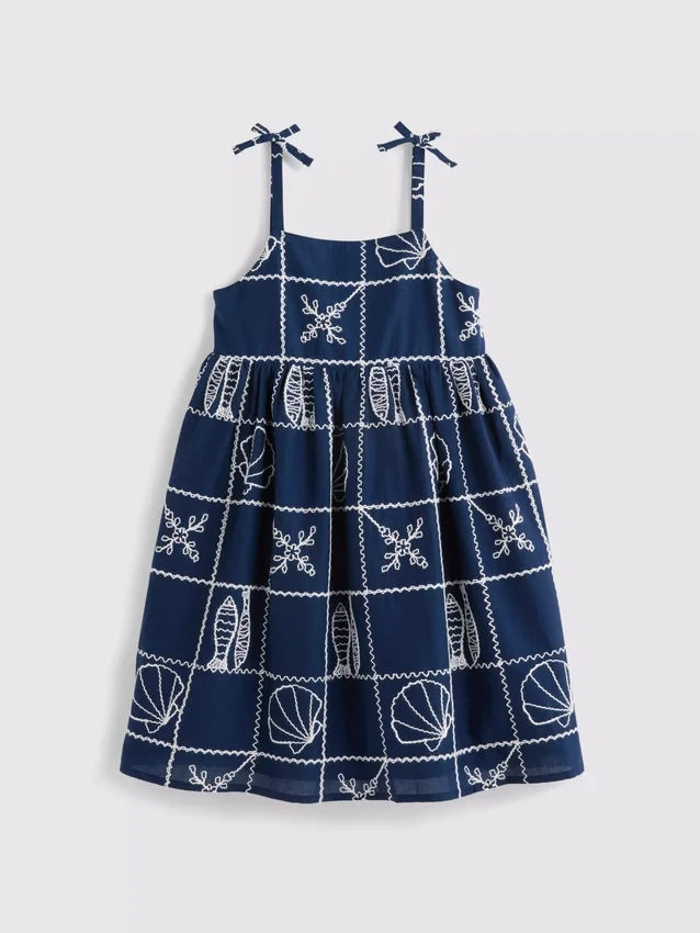 1,5–9 ani | Rochie cu bretele subțiri și broderie 1,5–9 ani | Rochie cu bretele subțiri și broderie