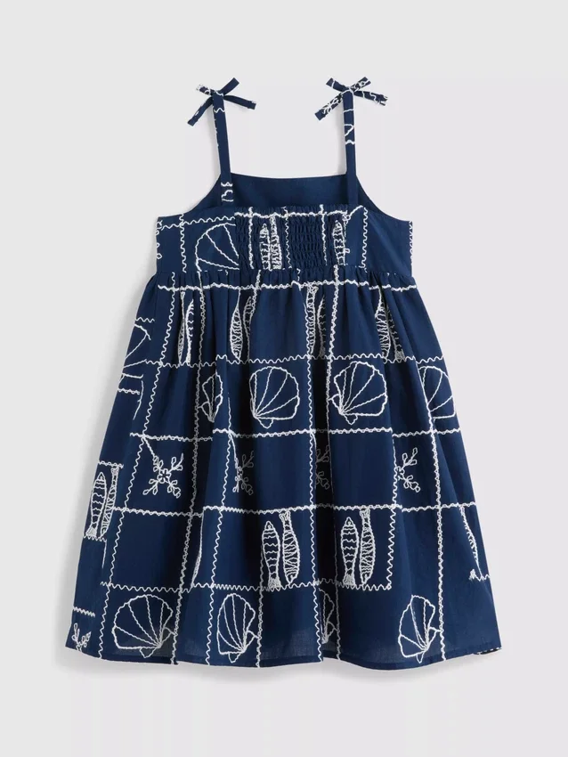 1,5–9 ani | Rochie cu bretele subțiri și broderie 1,5–9 ani | Rochie cu bretele subțiri și broderie