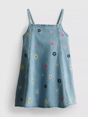 1,5–9 ani | rochie din denim brodată 1,5–9 ani | rochie din denim brodată