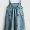 1,5–9 ani | rochie din denim brodată