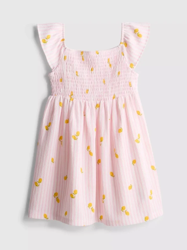 1,5–9 ani | rochie tip smock cu imprimeu de lămâi 1,5–9 ani | rochie tip smock cu imprimeu de lămâi