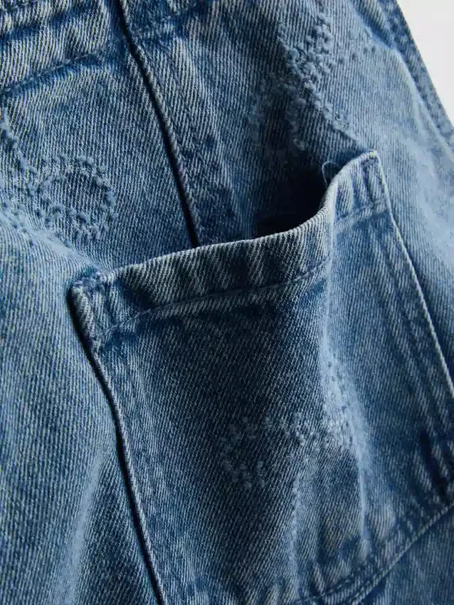 1,5–9 ani | salopetă din denim cu fundiță 1,5–9 ani | salopetă din denim cu fundiță