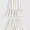 1,5–9 ani | Set compus din bluză brodată și Pantaloni Scurți