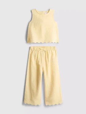 1,5–9 ani | Set compus din bluză fără mâneci și pantaloni 1,5–9 ani | Set compus din bluză fără mâneci și pantaloni