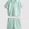 1,5–9 ani | Set compus din cămășă cu dungi și pantaloni scurți 1,5–9 ani | Set compus din cămășă cu dungi și pantaloni scurți