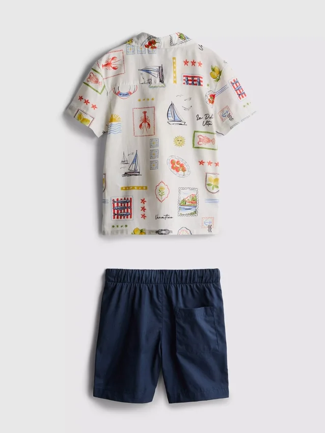1,5-9 ani | Set compus din tricou și pantaloni scurți cu imprimeu 1,5-9 ani | Set compus din tricou și pantaloni scurți cu imprimeu