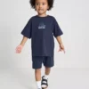 1,5–9 ani | Set de tricou și pantaloni scurți cu imprimeu tropical flocat