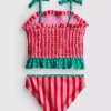 1-9 ani | tankini cu imprimeu de pepene verde 1-9 ani | tankini cu imprimeu de pepene verde
