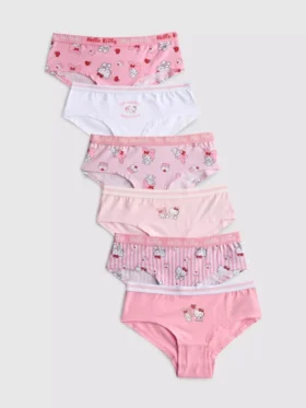 3-15 ani | pachet de 6 chiloți hipster Hello Kitty
