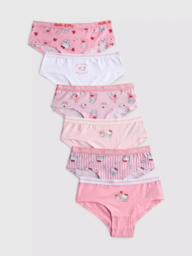 3-15 ani | pachet de 6 chiloți hipster Hello Kitty 3-15 ani | pachet de 6 chiloți hipster Hello Kitty